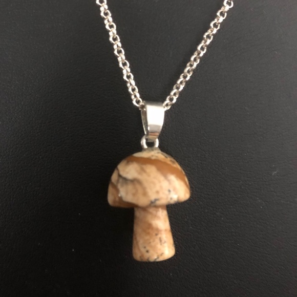 COPY - Jasper Mushroom Necklace - Picture 2 of 6